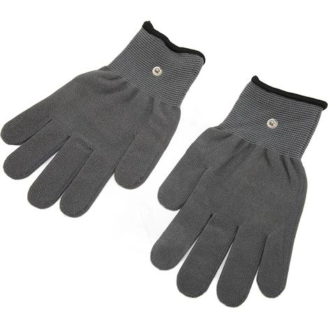 Gant conducteur en fibre d'argent, surface antistatique, anti-fatigue, massage des mains, taille M, 18cm/7,1 pouces, élimine l'électricité statique, soulage les tensions. (1/5)