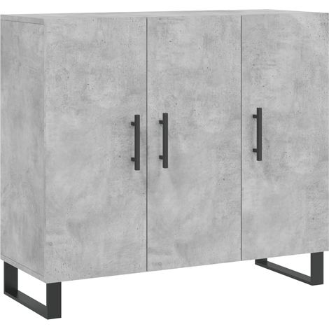 Credenza buffet cassettiera mobile contenitore organizer cucina soggiorno soggiorno 90 x 34 x 80 cm derivati del legno grigio 020032115