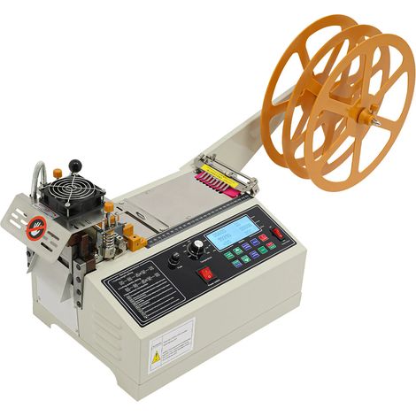 Automatische Heiß- und Kaltschneidemaschine, 400 W, 220 V, Gurtbandschneidemaschine, weiß, zum Schneiden von gewebten Gurtbändern, Nylongurtbändern, Kabelbindern, Nylontaschen und elastischen Gurtbänd
