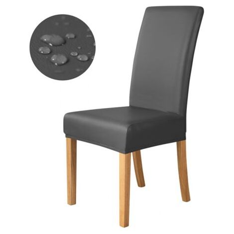 (2 Stück, schwarz) elastischer Bezug mit grauem Muster für Hochzeiten, Weihnachten, Restaurants, Hotels, Konferenzen, universelle Bezüge (1/5)