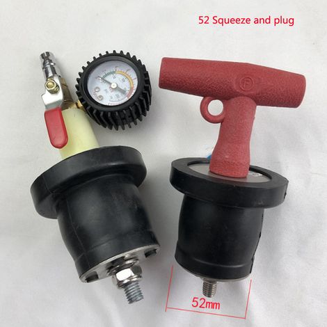 Gummistopfen für Wassertanks im Auto, Lecktest-Set mit Druckknopf für Gummirohrstopfen, Lecksuchwerkzeug für Ladeluftkühlerköpfe (1 Set)