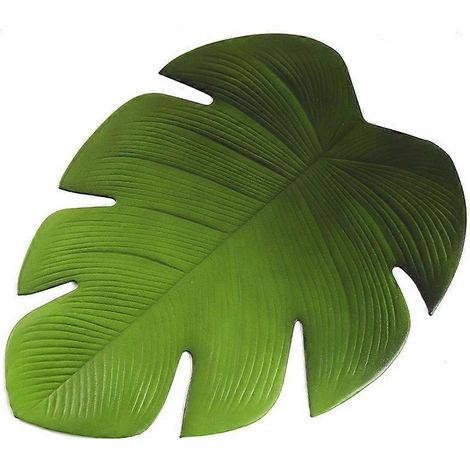 Nappe, tapis isolant EVA en forme de feuille verte, coussin imitation palmier tropical, accessoires de cuisine (1/4)
