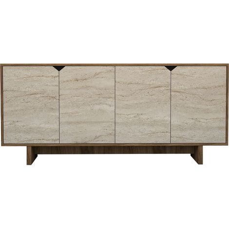 Buffet en bois "Istemi" - 180 x 40 x 81 cm - Travertin (1/4)