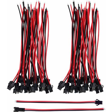 Connector 2 Pin, Male and Female Connector Adapter with 135mm Electrical Cable for LED Light, 20 Pairs (1/5)