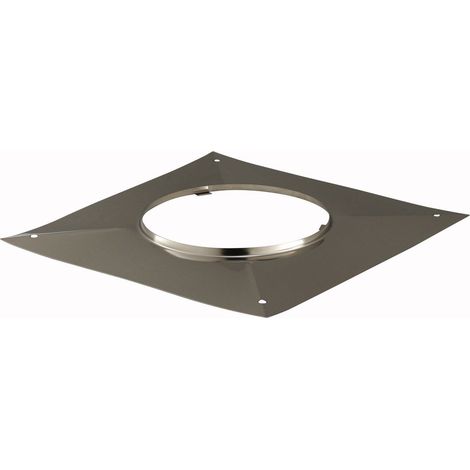 Poujoulat – Plaque d'étanchéité carrée 180mm – Inox pour gaz, fioul, bois, charbon – Accessoire TUBAGINOX flexible polycombustible