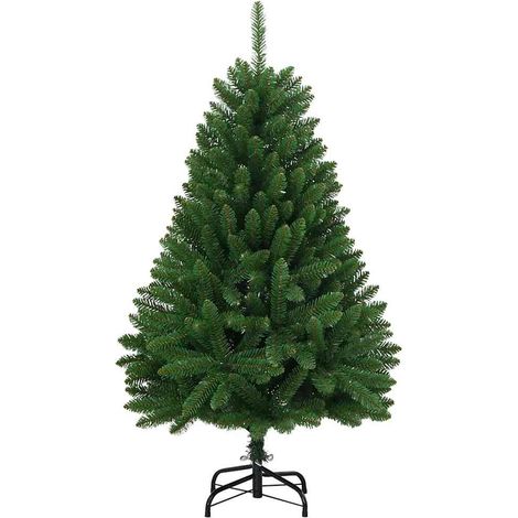 Albero di Natale  Albero natalizio  Albero festivo Artificiale Incernierato con Base Verde 120 cm (1/5)