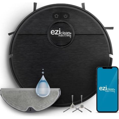 EZIclean I-BOT Z6 MAX - Robot aspirateur laveur connecté 150 min - 2 kPa - 0,43 L - Noir (1/5)