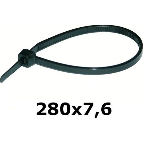 Bridas 290 x 7,6 mm Brida UV negra HAUPA 100 uds. (1/5)