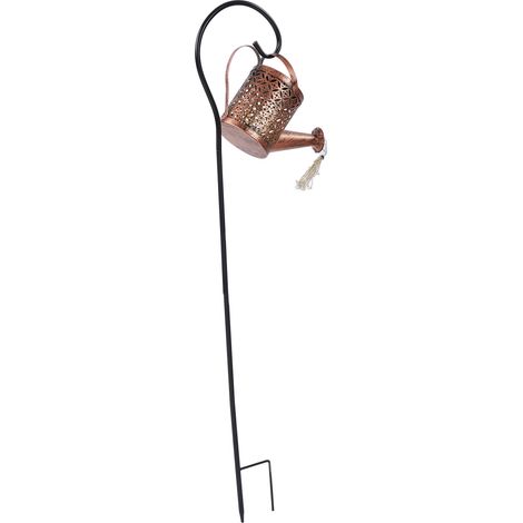 Lampe solaire en forme d'arrosoir, 36 LED, lumière chaude, lanterne suspendue avec crochet pour terrasse, pelouse, jardin, allée. (1/5)