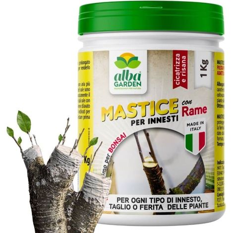 Mastice Pasta Pronto Uso per Innesti e Potature con Rame Antibatterico Pasta Cicatrizzante per Ferite x 1 Kg (1/5)