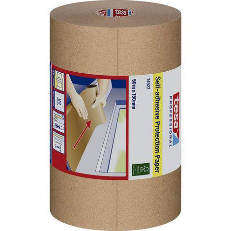 Papel De Protección Adhesivo PapelCartón 150mmx50m SinMarca (1/2)