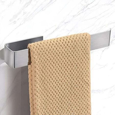 Porte Serviette Salle De Bain sans Percage Inoxydable Porte Serviette Adhesif pour Salle De Bain Et Cuisine Acier 25 Cm (1/4)