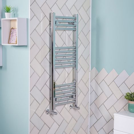 WarmeHaus Straight Chrome Heated Towel Rail 1000x395mm