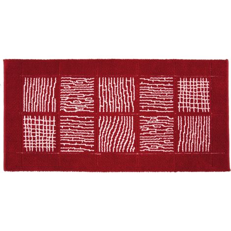 Tappeto Scendiletto Camera Bagno Morbido Shaggy Puro Cotone Assorbente Antiscivolo Bordeaux - 65x140 cm