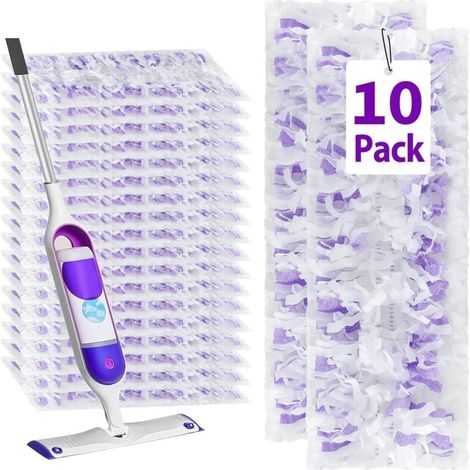 10er-Packung Swiffer-kompatible Einweg-Pads – Vlies-Ersatzköpfe mit Kleberückseite für Staubmopps, schnelle und hygienische Reinigung (1/4)