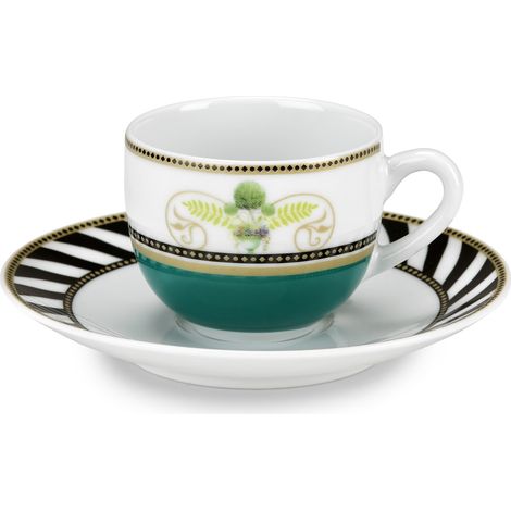 Fade set caffè Colony porcellana decorata colori assortiti 6 persone