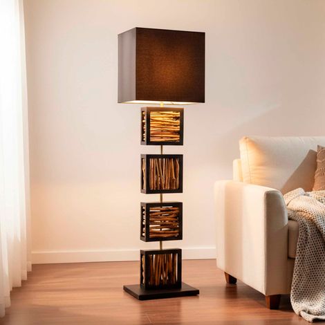 Lampadaire 45x30x163 cm en bois et métal (1/4)