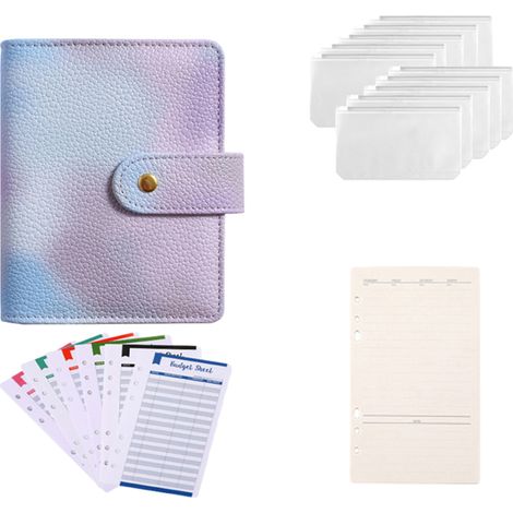 Classeur Budget A7 - Avec Enveloppes Zippées - Organisateur Financier Portable - PVC Résistant - 1 Pièce (1/5)