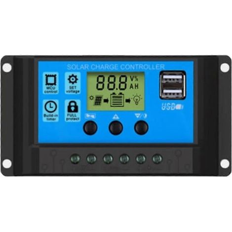 Wasserdichter 20A 12V/24V Solarladeregler für 100W-Module, netzunabhängige Windkraftanlagen für Wohnmobile (1/5)