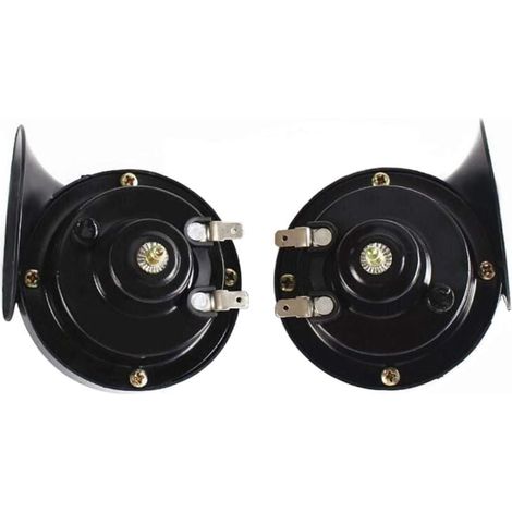 Leistungsstarke 12V Universal-Autohupe, Super-Bike-LKW-Hupe 300dB, wasserdichte Auto- und Zughupe, Lufttrompete/Nebelhupe für LKW, Auto, Motorrad, Boot und Fahrrad (Schwarz)