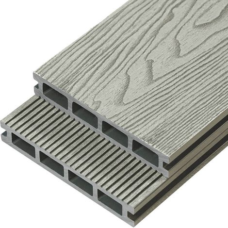 Home Deluxe - Lames de terrasse en WPC SAMANA PREMIUM - Antique, 20 m² - Sous-construction et accessoires complets inclus I Sol de terrasse Bordure de piscine Revêtement de balcon