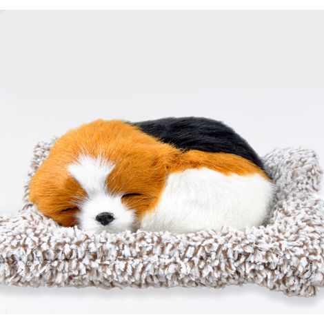 Ornement de voiture en forme de chien simulé, jouet en peluche pour voiture en forme de chat avec sac en charbon de bambou, purificateur d'air mignon et créatif, décoration intérieure, petit MiG.