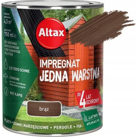 Imprägnierung einschichtig für Holz und Beton braun 0,75l