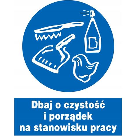 Halten Sie es sauber und ordentlich ZNO blaues Piktogramm