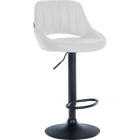 Barhocker Milet Kunstleder weiß schwarz