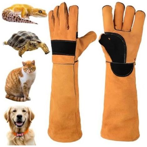 Gants résistants aux morsures pour la manipulation d'animaux, gants de travail anti-morsures de 45 cm, gants pour la manipulation de reptiles, pour le soudage, le jardinage, la manipulation de chats/c