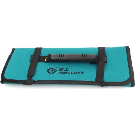 Aquamarine blaue Leinwandzange Schere 22 Abschnitte Elektriker faltbarer Organizerhalter