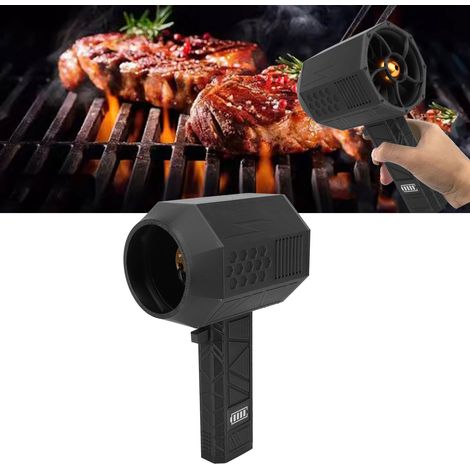 Ventilatore Turbo Jet compatto, ultra potente e multifunzionale con batteria da 4200 mAh e velocità regolabile, in metallo, nero, 25 cm (1/4)