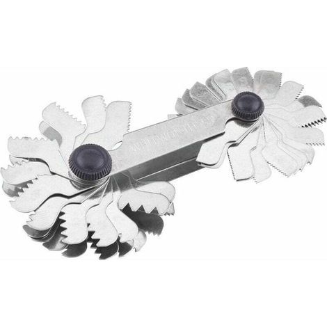 Calibro per filettature in acciaio inox a 60 gradi (metrico e imperiale) (1/4)