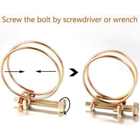 10 pcs Réglable Double Fil Tuyau Clips Cerceau Plomberie Attache Fil Tuyau D'eau Barb Pince Tuyau Clip Tuyau D'eau Pince 4 (1/3)