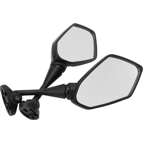 Rétroviseurs Moto Paire Noirs Haute Visibilité Compatible Honda CBR F4 Course (1/5)