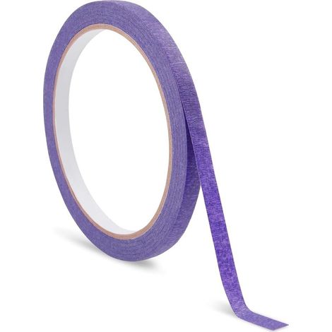 Tapes, Ruban de Masquage Aquarelle 7mm x 20m Vinyle Masquage de Précision Ruban Adhésif Fine Masking Tape Bande Autocollante pour Peinture Automobile Vernissage L'artisanat Décoration, Violet (1/5)