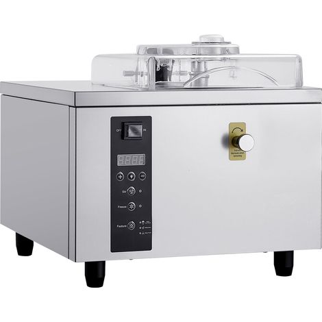 Machine à glace dure professionnelle 500W, turbine à glace artisanale 5L/h, sorbetière avec cylindre inox 304 de 2,8L, nettoyage automatique, écran LED, haute productivité pour snack-bar et restaurant (1/5)