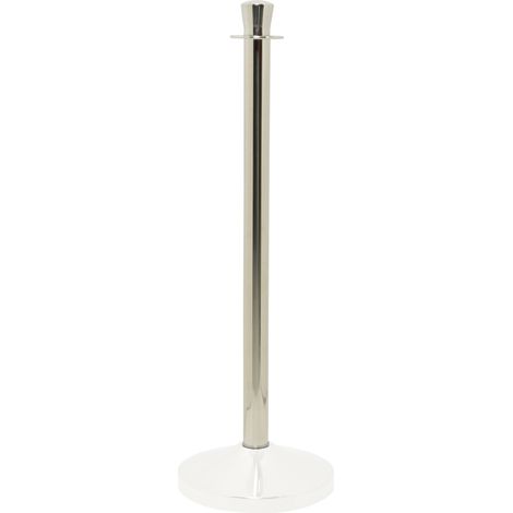 Pied à tête plate pour poteau d'accueil - 100cm (Socle NON inclus) - Securit
