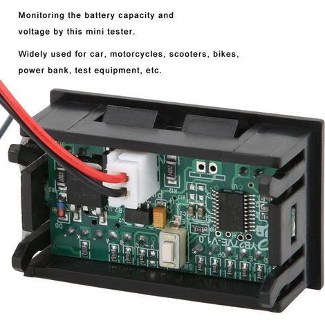 Voltmètre numérique et indicateur de batterie YB27VE pour véhicules électriques (batterie au lithium 24 V) (1/5)