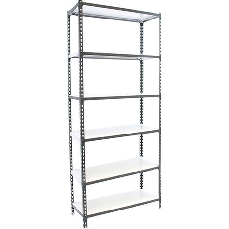 SimonRack Scaffale Portaoggetti, 2500x1000x500 mm, 6 Ripiani, Portata 180 kg per Ripiano, Metallo, Scaffale da Garage, Antracite/Bianco – Simonclick (1/4)