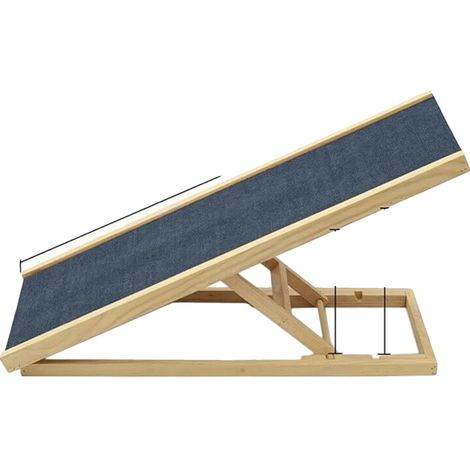 Rampe pour chien, hauteur réglable, design antidérapant, 70cm (1/2)