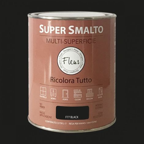 FLEUR SUPER SMALTO MULTI-SUPERFICIE 750ML F77 BLACK