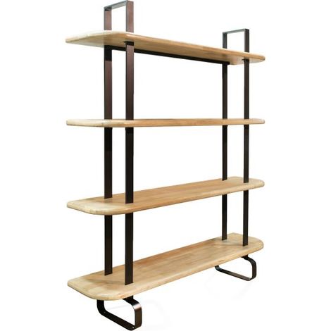 Estantería alta Padma Negro - Roble (ancho) x 180cm (alto) (1/5)