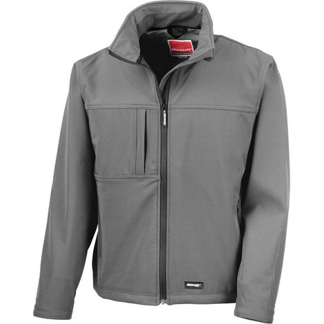 Result Giacca da lavoro classica in softshell Grigio chiaro XL