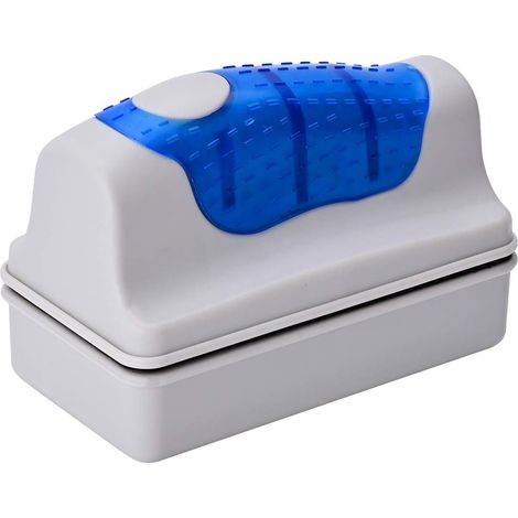 Nettoyeur magnétique pour vitres d'aquarium, équipement de nettoyage anti-algues, bleu (L)