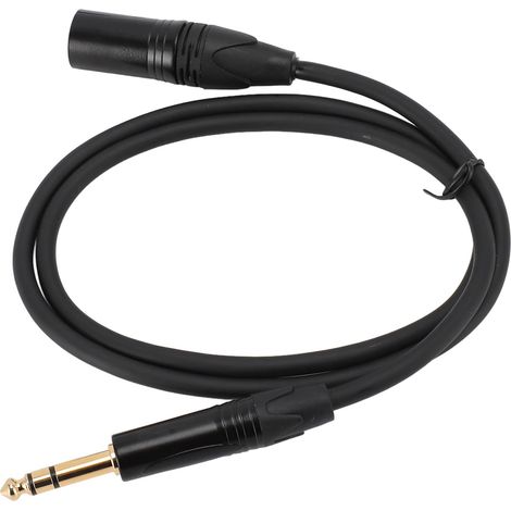 Câble jack 6,35 mm vers XLR mâle, signal symétrique professionnel, âme en cuivre OFC, pour microphone, haut-parleur et scène, 3 mètres / 9,8 pieds (1/5)