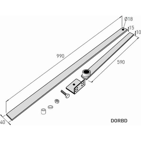 DORBD Braccio Diritto Per Automazione Dor Ditec Dorbd Automatismi Originale Garanzia