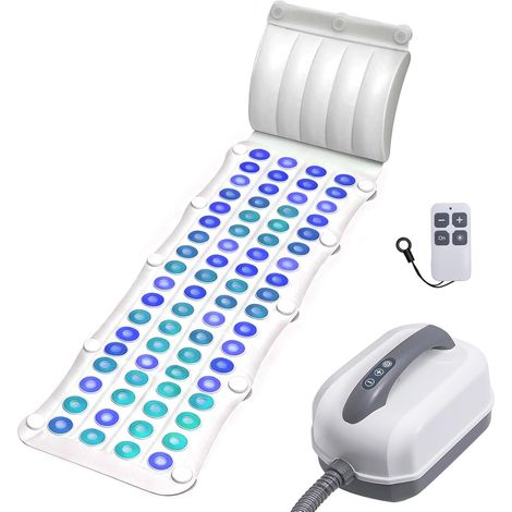 Tapis de Bain à Bulles avec Télécommande Tapis de SPA à 93 Jets pour Baignoire 6 Niveaux & Lumières LED 7 Couleurs Pompe à Air Améliorée Tapis de Baignoire Portable pour la Maison (1/5)