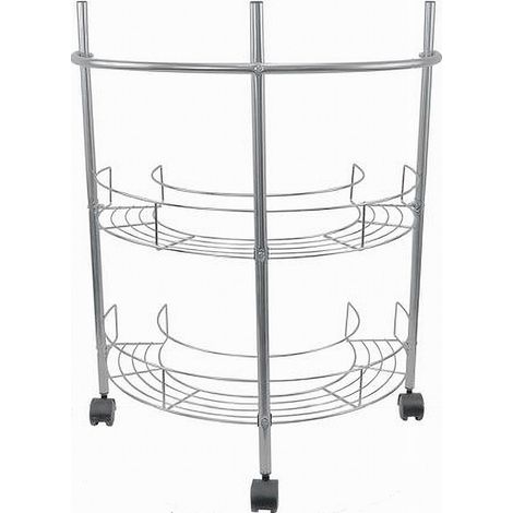 Cleafe - Scaffale Mobiletto Carrello Sottolavabo Sotto Lavandino Bagno 2 Ripiani 59965 - (1/2)