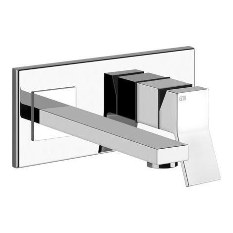 Gessi Rettangolo K, mélangeur monocommande de lavabo prêt à